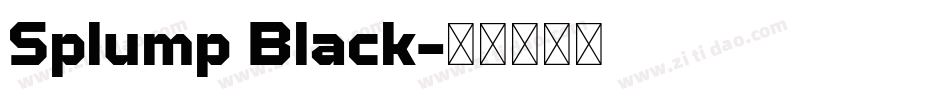 Splump Black字体转换